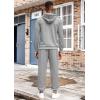 imageCOOFANDY Mens Tracksuit 2 Piece Hoodie Athletic Sweatsuits Casual Jogging Suit SetsGrey