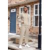 imageCOOFANDY Mens Tracksuit 2 Piece Hoodie Athletic Sweatsuits Casual Jogging Suit SetsKhaki