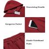 imageCOOFANDY Mens Tracksuit 2 Piece Hoodie Athletic Sweatsuits Casual Jogging Suit SetsWine Red