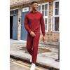 imageCOOFANDY Mens Tracksuit 2 Piece Hoodie Athletic Sweatsuits Casual Jogging Suit SetsWine Red
