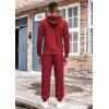 imageCOOFANDY Mens Tracksuit 2 Piece Hoodie Athletic Sweatsuits Casual Jogging Suit SetsWine Red