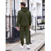 imageCOOFANDY Mens Tracksuit 2 Piece Hoodie Sweatsuit Sets Casual Athletic Jogging Suits Waffle Plaid Jacquard OutfitsArmy Green