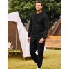 imageCOOFANDY Mens Tracksuit 2 Piece Hoodie Sweatsuit Sets Casual Athletic Jogging Suits Waffle Plaid Jacquard OutfitsBlack