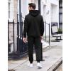 imageCOOFANDY Mens Tracksuit 2 Piece Hoodie Sweatsuit Sets Casual Athletic Jogging Suits Waffle Plaid Jacquard OutfitsBlack