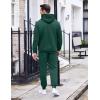 imageCOOFANDY Mens Tracksuit 2 Piece Hoodie Sweatsuit Sets Casual Athletic Jogging Suits Waffle Plaid Jacquard OutfitsGreen