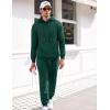 imageCOOFANDY Mens Tracksuit 2 Piece Hoodie Sweatsuit Sets Casual Athletic Jogging Suits Waffle Plaid Jacquard OutfitsGreen