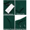 imageCOOFANDY Mens Tracksuit 2 Piece Hoodie Sweatsuit Sets Casual Athletic Jogging Suits Waffle Plaid Jacquard OutfitsGreen