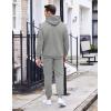imageCOOFANDY Mens Tracksuit 2 Piece Hoodie Sweatsuit Sets Casual Athletic Jogging Suits Waffle Plaid Jacquard OutfitsLight Grey