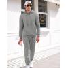imageCOOFANDY Mens Tracksuit 2 Piece Hoodie Sweatsuit Sets Casual Athletic Jogging Suits Waffle Plaid Jacquard OutfitsLight Grey