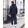 imageCOOFANDY Mens Tracksuit 2 Piece Hoodie Sweatsuit Sets Casual Athletic Jogging Suits Waffle Plaid Jacquard OutfitsNavy Blue
