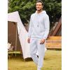 imageCOOFANDY Mens Tracksuit 2 Piece Hoodie Sweatsuit Sets Casual Athletic Jogging Suits Waffle Plaid Jacquard OutfitsWhite