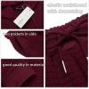 imageCOOFANDY Mens Tracksuit 2 Piece Hoodie Sweatsuit Sets Casual Athletic Jogging Suits Waffle Plaid Jacquard OutfitsWine Red