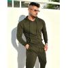 imageCOOFANDY Mens Tracksuit 2 Piece Hoodie Sweatsuit Sets Casual Jogging Athletic SuitsArmy Green