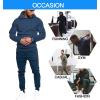 imageCOOFANDY Mens Tracksuit 2 Piece Hoodie Sweatsuit Sets Casual Jogging Athletic SuitsBlue Grey