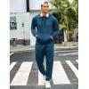 imageCOOFANDY Mens Tracksuit 2 Piece Hoodie Sweatsuit Sets Casual Jogging Athletic SuitsBlue Grey