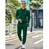 imageCOOFANDY Mens Tracksuit 2 Piece Hoodie Sweatsuit Sets Casual Jogging Athletic SuitsLake Green