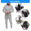 imageCOOFANDY Mens Tracksuit 2 Piece Hoodie Sweatsuit Sets Casual Jogging Athletic SuitsLight Grey