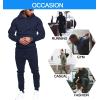 imageCOOFANDY Mens Tracksuit 2 Piece Hoodie Sweatsuit Sets Casual Jogging Athletic SuitsNavy Blue