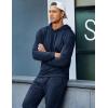 imageCOOFANDY Mens Tracksuit 2 Piece Hoodie Sweatsuit Sets Casual Jogging Athletic SuitsNavy Blue