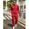imageCOOFANDY Mens Tracksuit 2 Piece Hoodie Sweatsuit Sets Casual Jogging Athletic SuitsRed