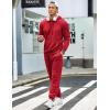 imageCOOFANDY Mens Tracksuit 2 Piece Hoodie Sweatsuit Sets Casual Jogging Athletic SuitsRed