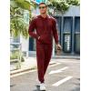 imageCOOFANDY Mens Tracksuit 2 Piece Hoodie Sweatsuit Sets Casual Jogging Athletic SuitsWine Red