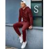 imageCOOFANDY Mens Tracksuit 2 Piece Hoodie Sweatsuit Sets Casual Jogging Athletic SuitsWine Red