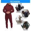 imageCOOFANDY Mens Tracksuit 2 Piece Hoodie Sweatsuit Sets Casual Jogging Athletic SuitsWine Red
