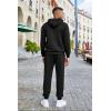 imageCOOFANDY Mens Tracksuits 2 Pieces Waffle Hoodies Sweatsuit Sets Sports Jogging Suit SetBlack