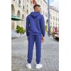 imageCOOFANDY Mens Tracksuits 2 Pieces Waffle Hoodies Sweatsuit Sets Sports Jogging Suit SetBlue