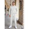imageCOOFANDY Mens Tracksuits 2 Pieces Waffle Hoodies Sweatsuit Sets Sports Jogging Suit SetWhhite