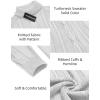 imageCOOFANDY Mens Turtleneck Sweater Slim Fit Casual Warm Twisted Knitted Pullover Sweaters01white