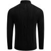 imageCOOFANDY Mens Turtleneck Sweater Slim Fit Casual Warm Twisted Knitted Pullover SweatersBlack