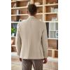 imageCOOFANDY Mens Tweed Blazer Slim Fit Casual Sport Coat Two Button Knit Suit JacketBeige