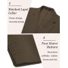 imageCOOFANDY Mens Tweed Blazer Slim Fit Casual Sport Coat Two Button Knit Suit JacketBrown