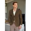 imageCOOFANDY Mens Tweed Blazer Slim Fit Casual Sport Coat Two Button Knit Suit JacketBrown