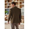 imageCOOFANDY Mens Tweed Blazer Slim Fit Casual Sport Coat Two Button Knit Suit JacketBrown
