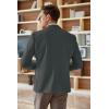 imageCOOFANDY Mens Tweed Blazer Slim Fit Casual Sport Coat Two Button Knit Suit JacketDark Grey