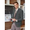 imageCOOFANDY Mens Tweed Blazer Slim Fit Casual Sport Coat Two Button Knit Suit JacketDark Grey