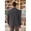 imageCOOFANDY Mens Tweed Blazer Slim Fit Casual Sport Coat Two Button Knit Suit JacketHeathered Dark Grey