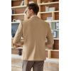 imageCOOFANDY Mens Tweed Blazer Slim Fit Casual Sport Coat Two Button Knit Suit JacketKhaki