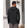 imageCOOFANDY Mens UPF 50 Hoodie Shirts Long Sleeve Rash Guard Sun Protection Fishing Shirts Lightweight Quick Dry Hoodies2 Packblackwhite