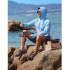 imageCOOFANDY Mens UPF 50 Hoodie Shirts Long Sleeve Rash Guard Sun Protection Fishing Shirts Lightweight Quick Dry Hoodies2 Packlight Bluegray