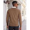 imageCOOFANDY Mens V Neck Sweater Lightweight Knitted Pullover SweatersBrown
