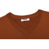 imageCOOFANDY Mens V Neck Sweater Lightweight Knitted Pullover SweatersCaramel