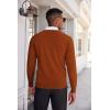 imageCOOFANDY Mens V Neck Sweater Lightweight Knitted Pullover SweatersCaramel