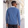 imageCOOFANDY Mens V Neck Sweater Lightweight Knitted Pullover SweatersDenim Blue