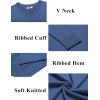 imageCOOFANDY Mens V Neck Sweater Lightweight Knitted Pullover SweatersDenim Blue