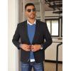 imageCOOFANDY Mens V Neck Sweater Lightweight Knitted Pullover SweatersDenim Blue