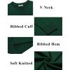 imageCOOFANDY Mens V Neck Sweater Lightweight Knitted Pullover SweatersGreen